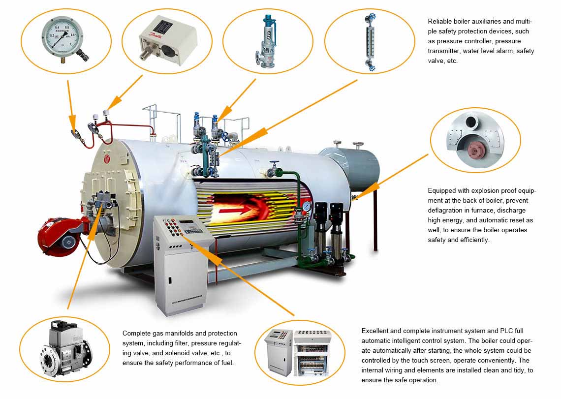 Diesel/HFO/LPG fired steam boiler