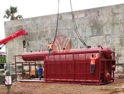 25 ton Coal Fired Chain Grate Steam Boiler Used for a Dairy Company in Cebu, Philippines