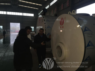 Uzbekistan Customers Visit Sitong Boiler for Gas Fired Thermal Oil Heater