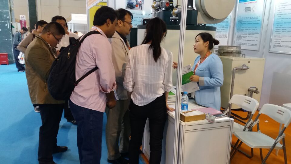 Sitong vertical oil gas steam boiler in Shanghai Boiler Exhibition