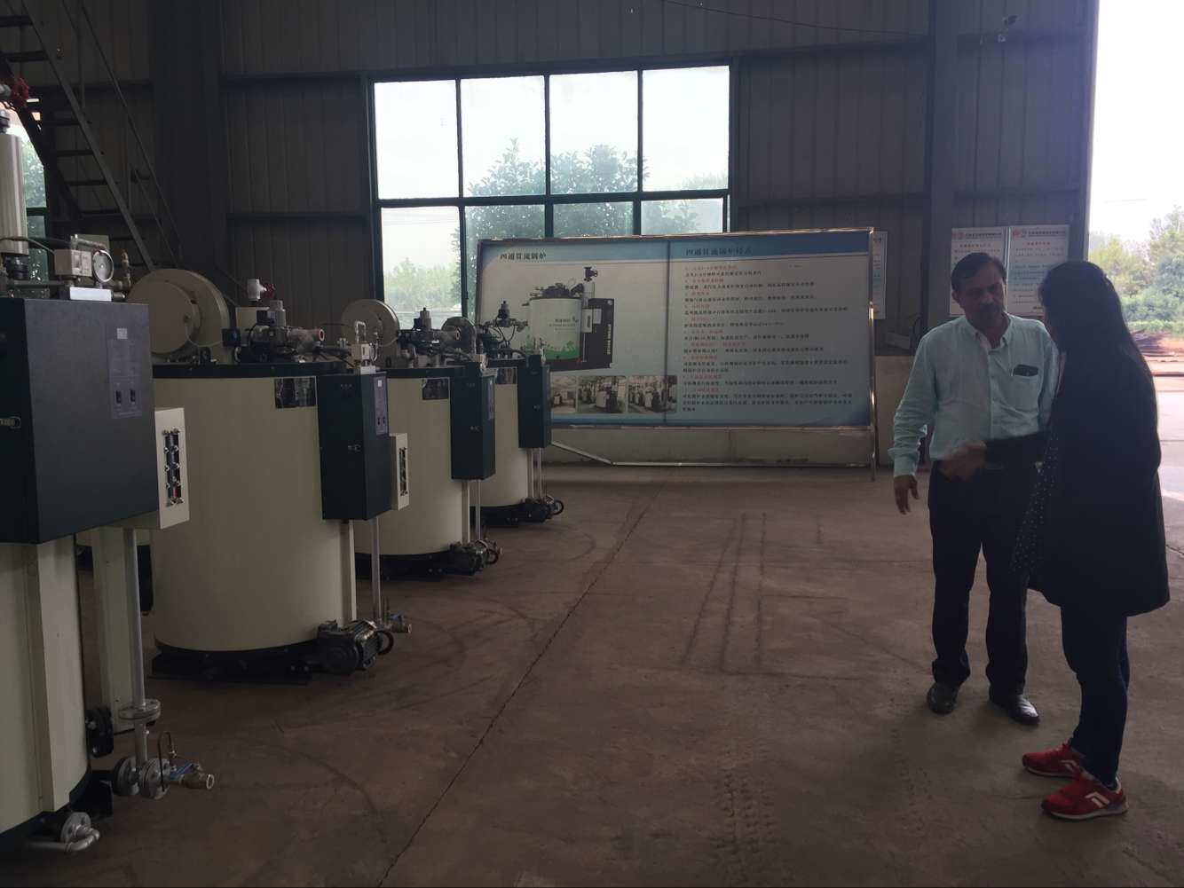 India customer for Shanghai international boiler exhibition visiting Sitong Boiler factory