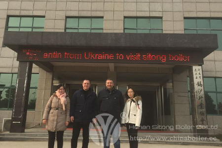 Ukraine Customer Visited Sitong Boiler for Biomass Chain Grate Boiler